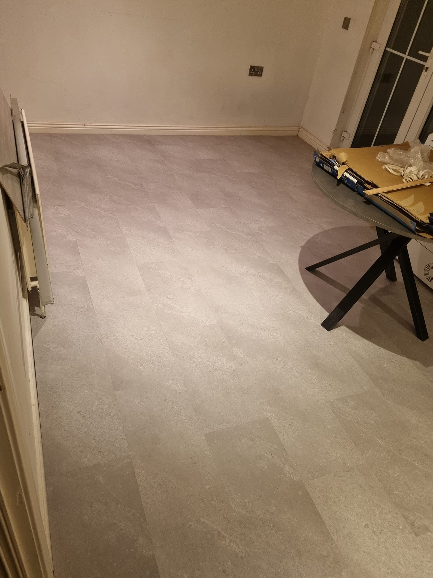 LVT flooring in a small kitchen